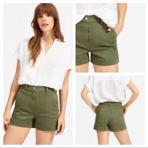 Everlane Women's Utility Organic Cotton High Waisted Shorts Size 14